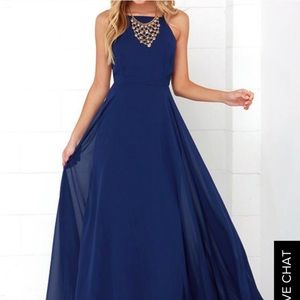 Navy blue maxi dress